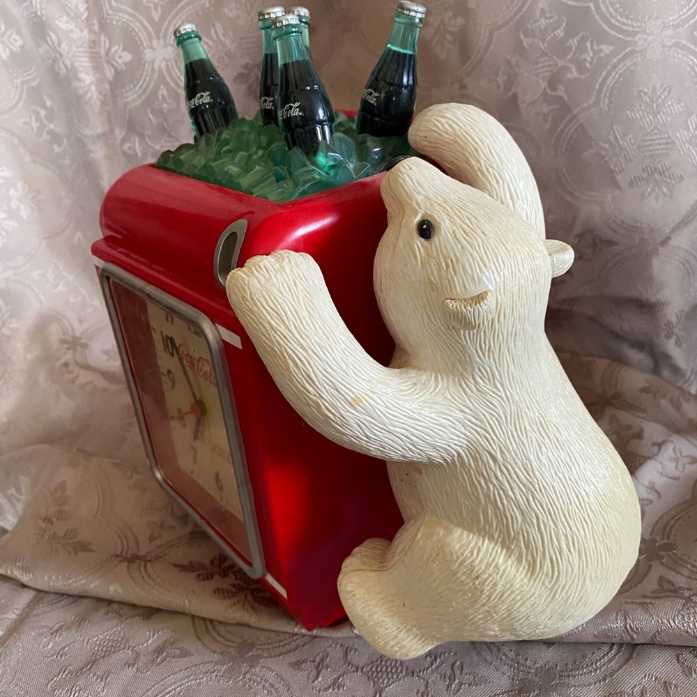 Coca Cola bank Bear and clock